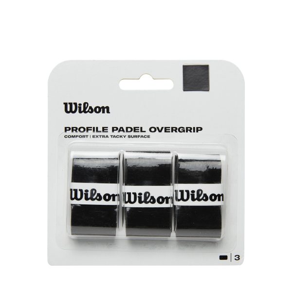 Wilson Profile Padel Overgrip 3pk Zwart Wilson Profile Padel Overgrip 3pk Zwart