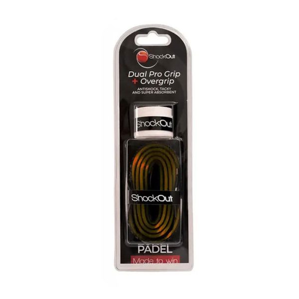 ShockOut Dual Pro Grip + Overgrip Zwart/Oranje