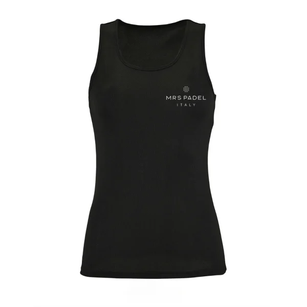 Mrs Padel - Singlet voor dames - Zwart Mrs Padel - Singlet voor dames - Zwart