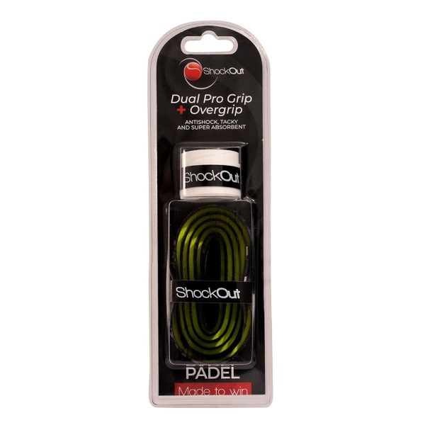 ShockOut Dual Pro Grip + Overgrip Zwart/Geel
